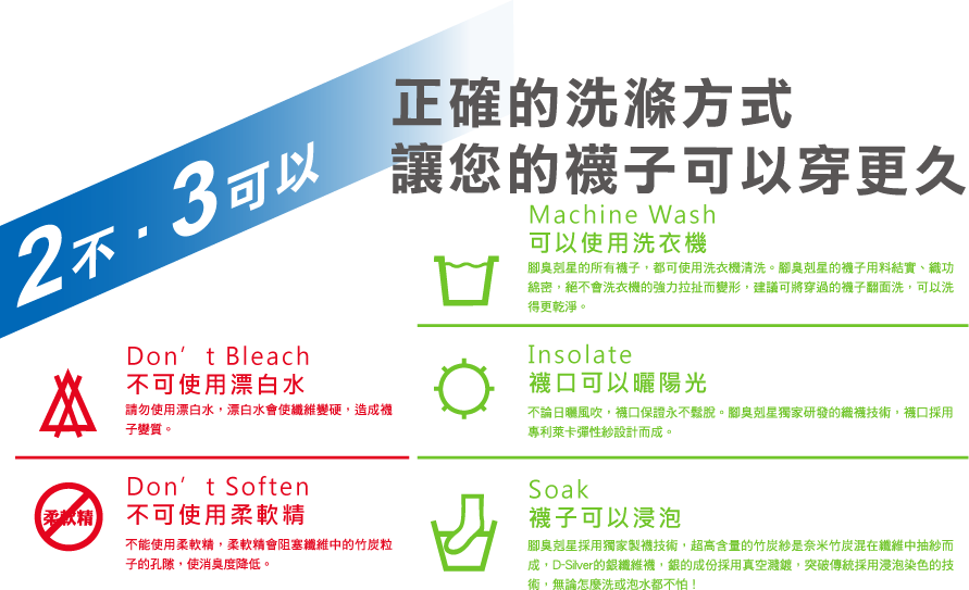 正確的洗滌方式讓您的襪子可以穿更久